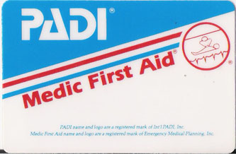 PADI Medic First Aid scan back
